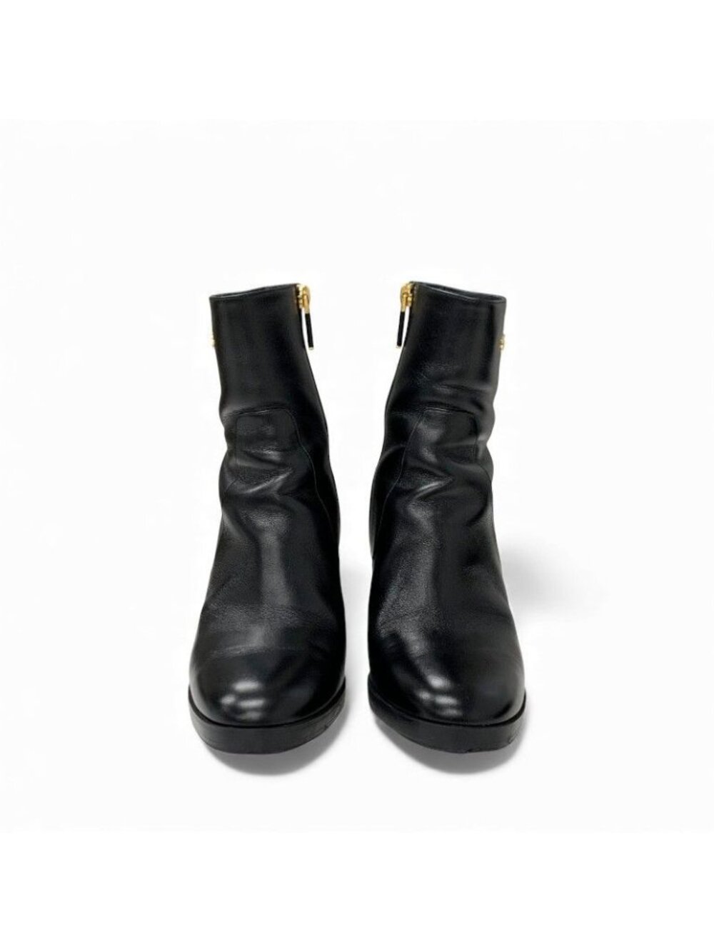 Dior D-town Short Boots Shoes Leather Black Gold Logo - Picture 2 of 10